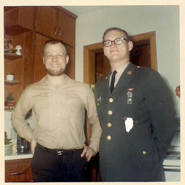 Hugh Rathburn and his older half brother Chuck Alford 1967